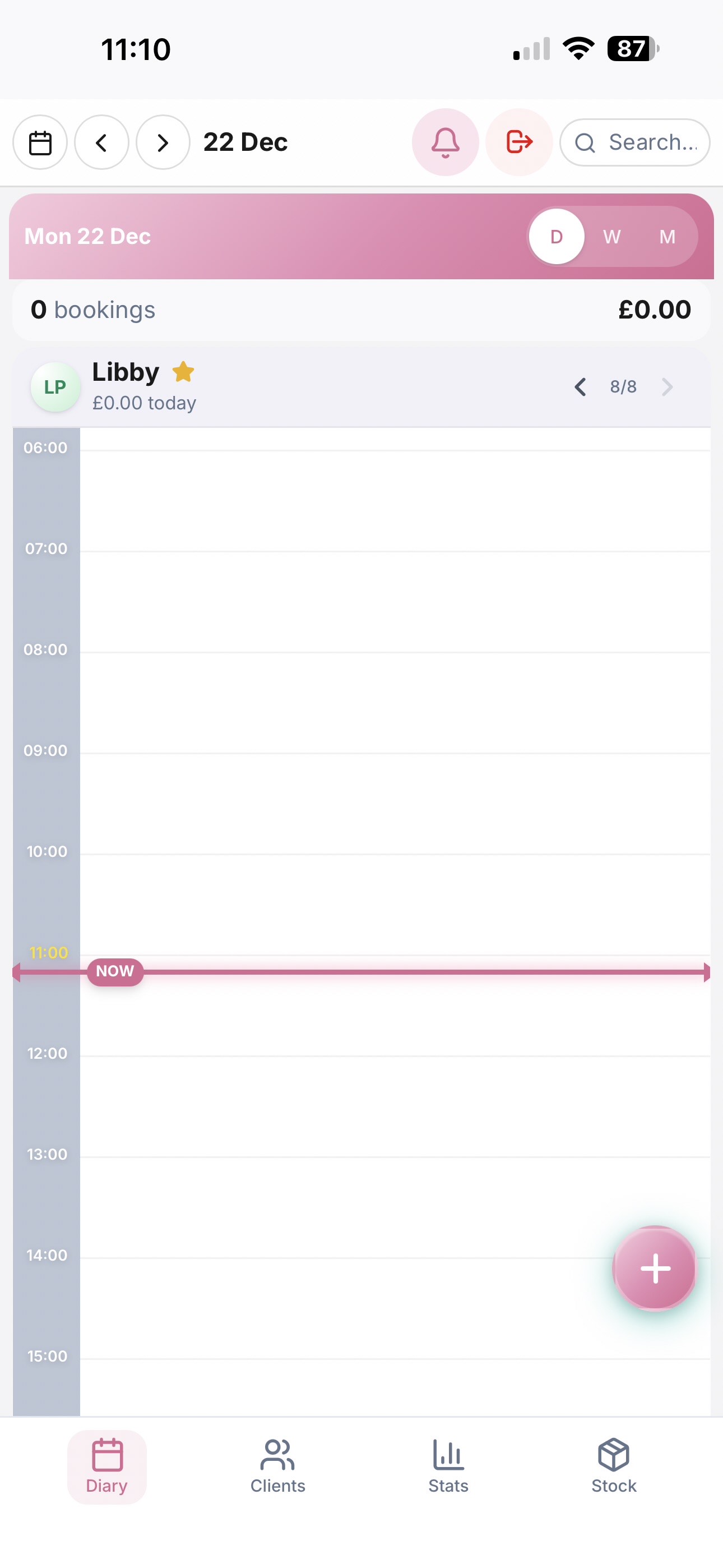 Daily Diary View