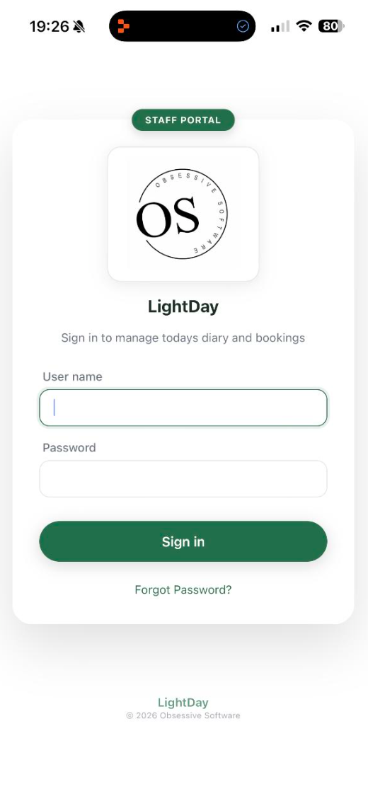 Staff Portal Login